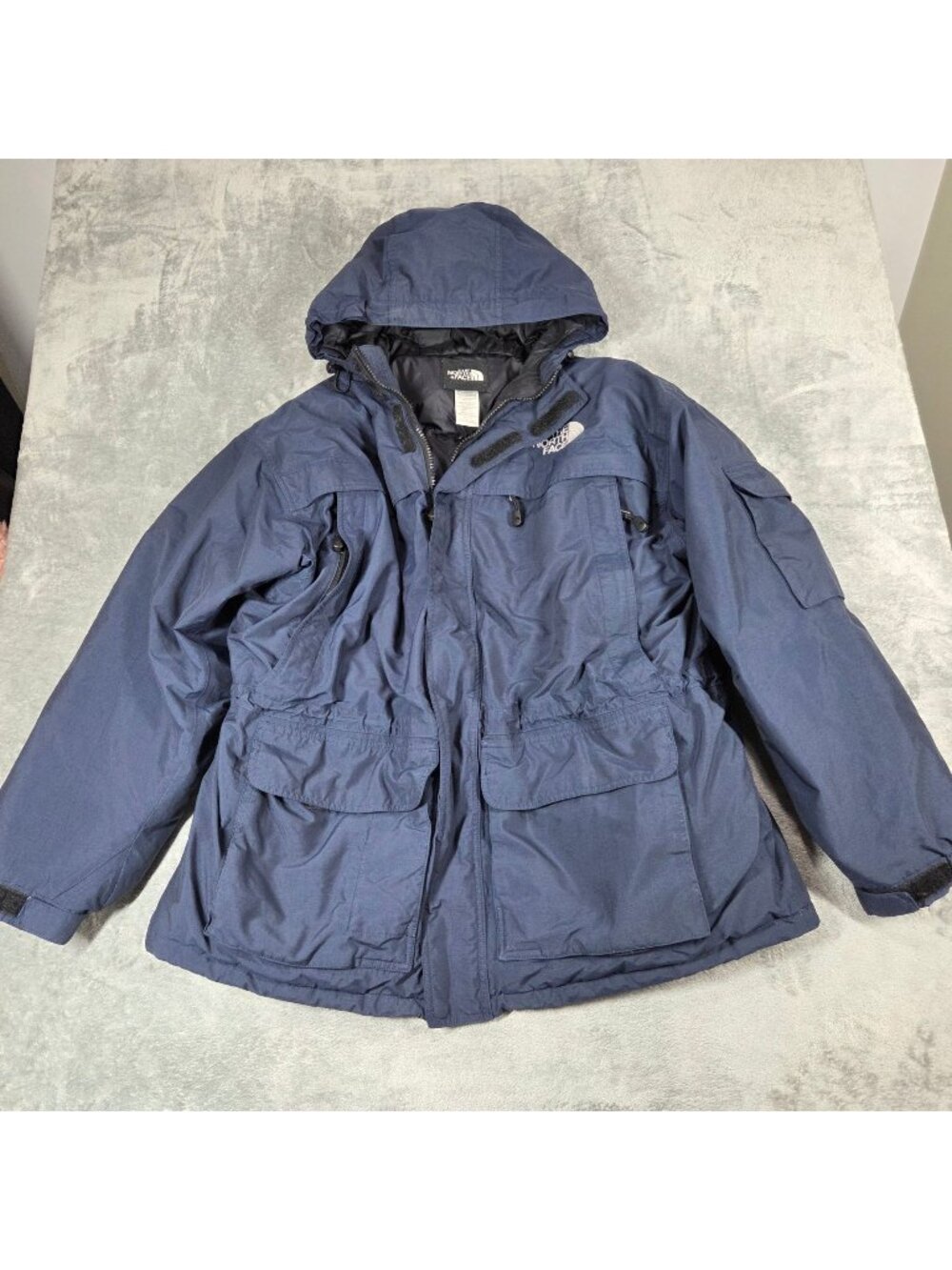 The North Face Coat Mens XXL Navy McMurdo Goose Down Hooded Parka Y2K